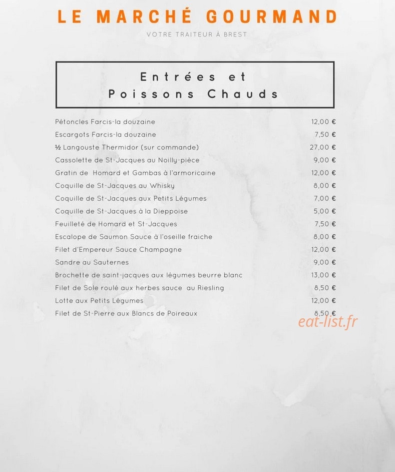Le Marché Gourmand — carte page 2