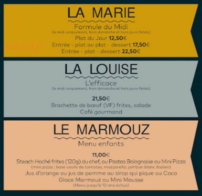Le Marie Louise — carte page 7