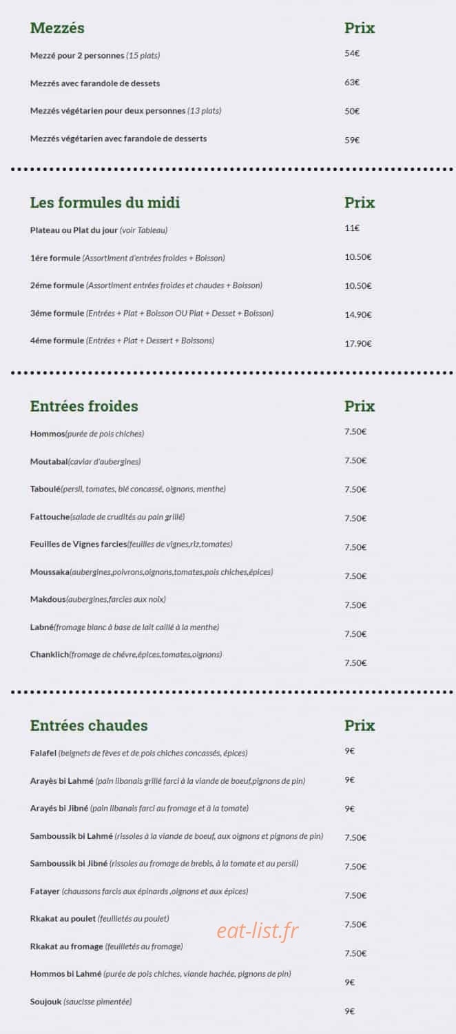 Le mont liban — carte page 1