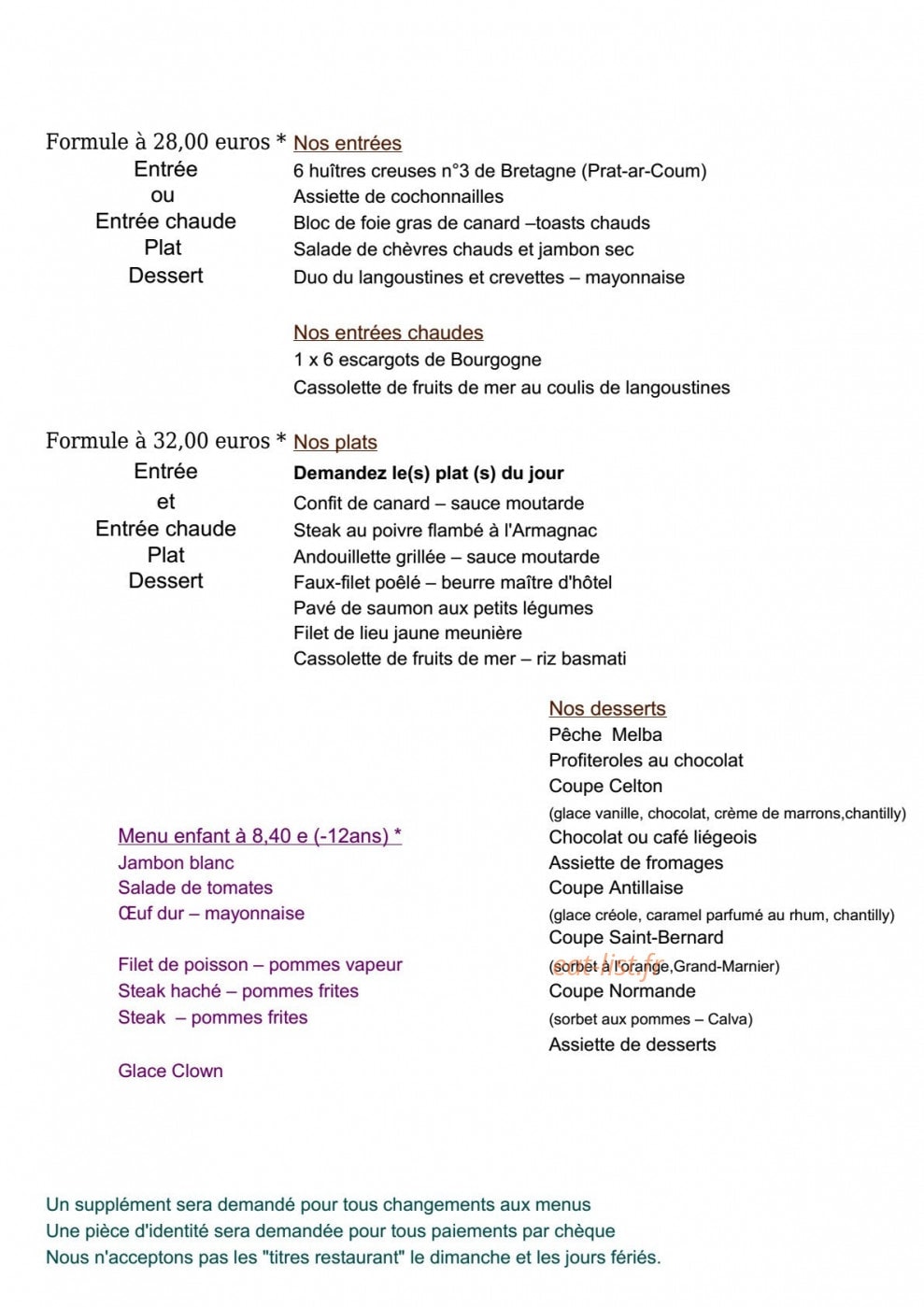 Le Relais Celton — carte page 2