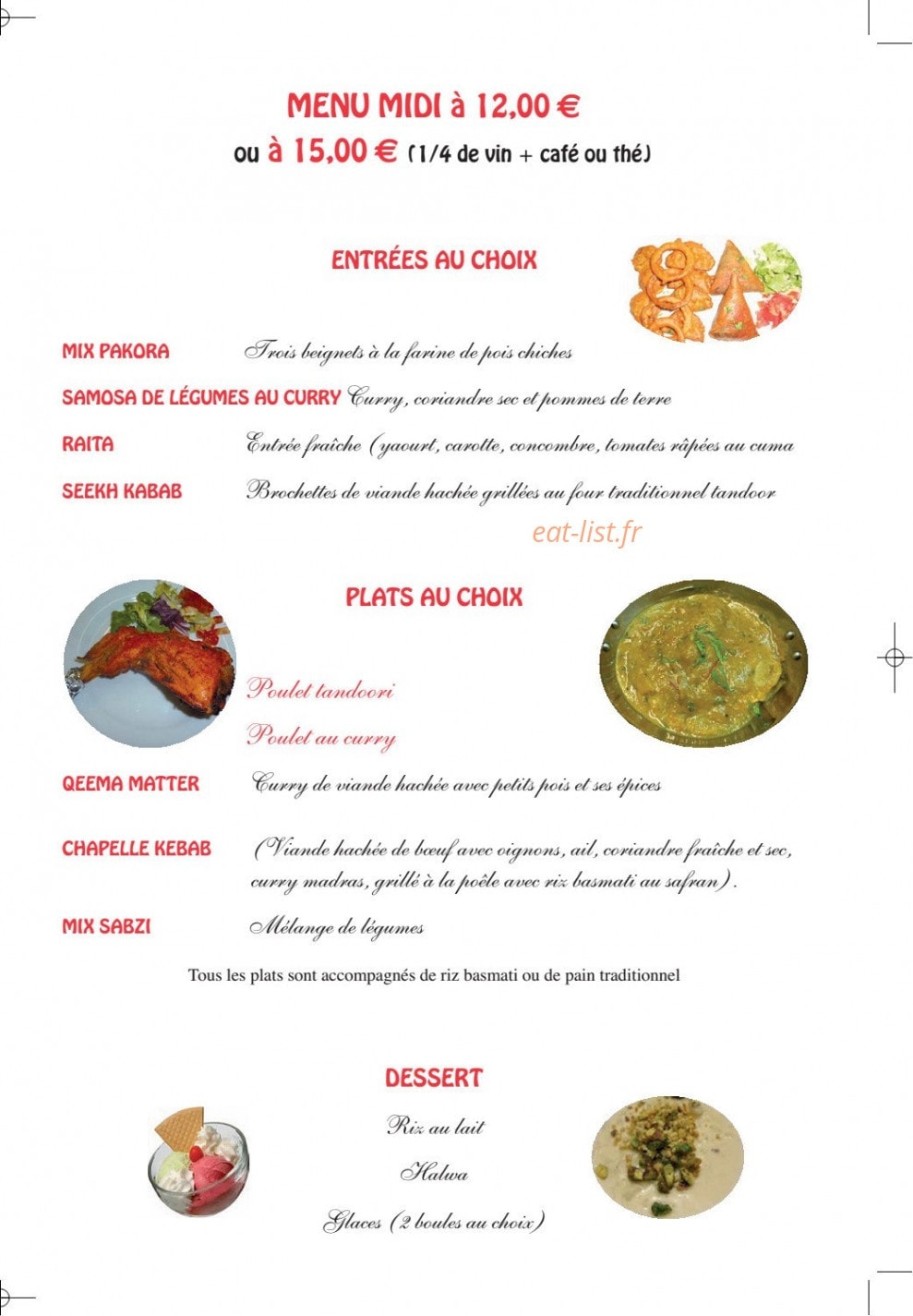 Le Shalimar — carte page 3