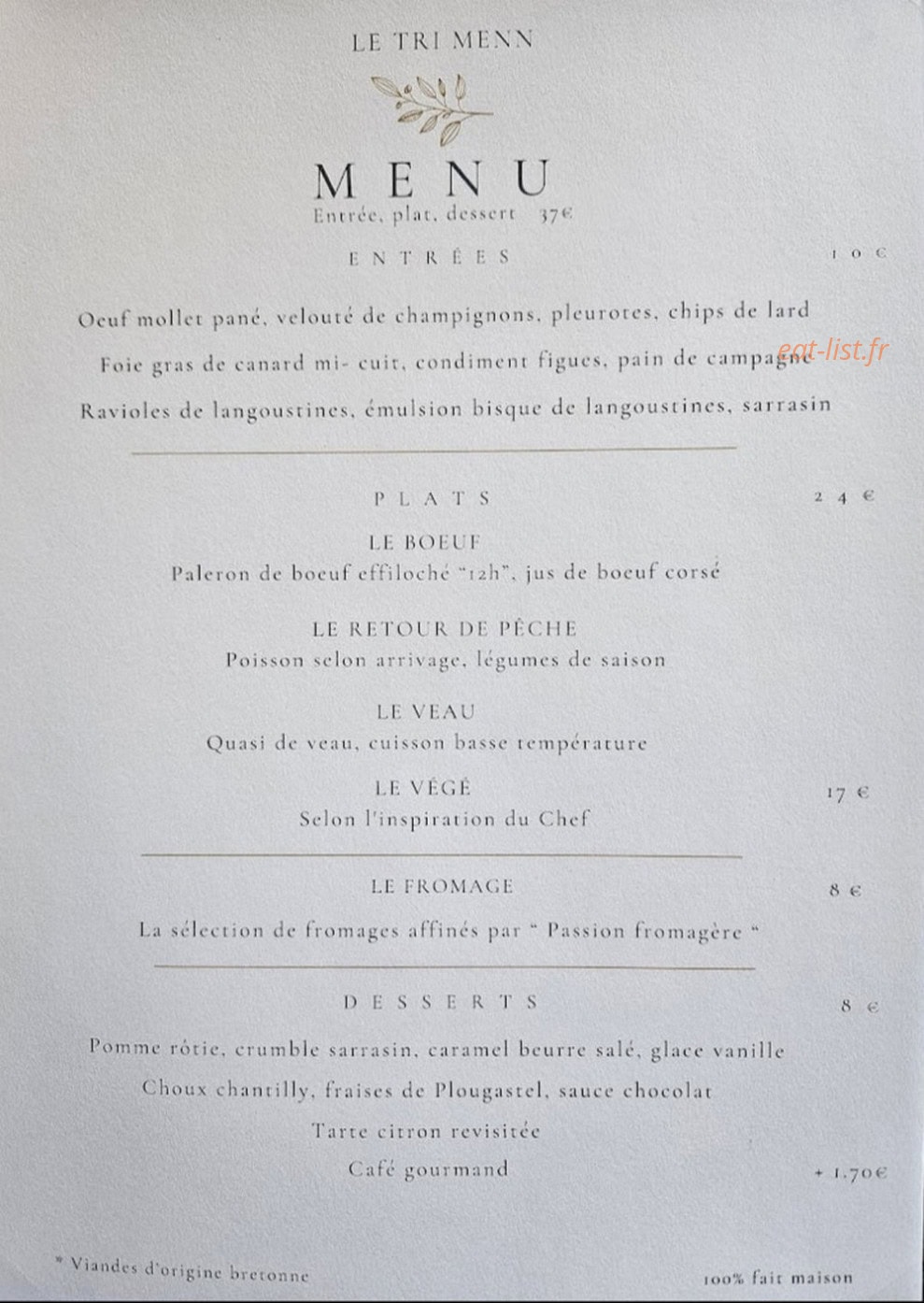Le Tri Menn — carte page 1