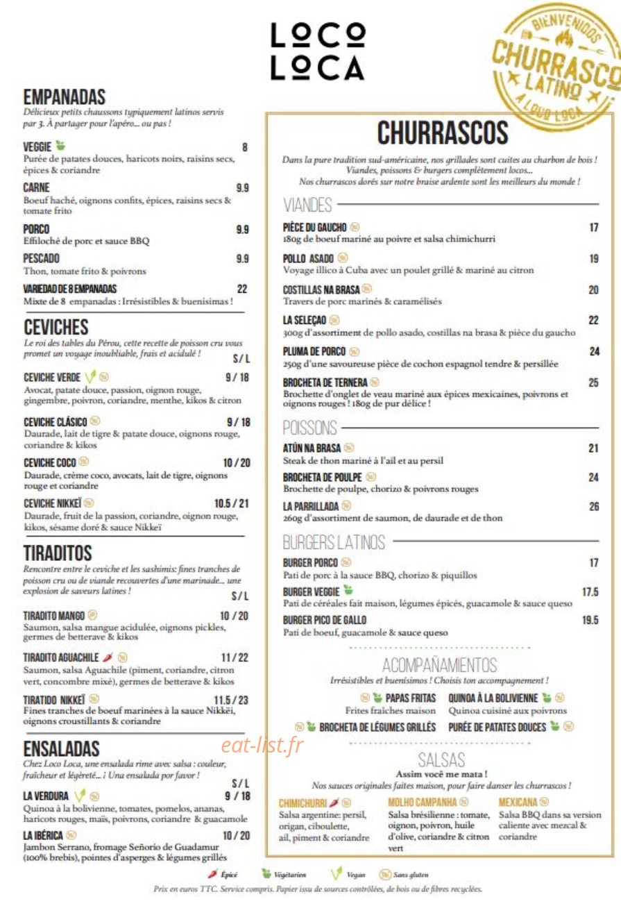 Loco Loca — carte page 1