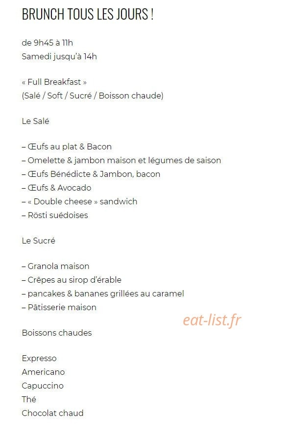 MeatCouture — carte page 1