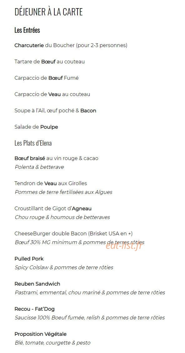 MeatCouture — carte page 2