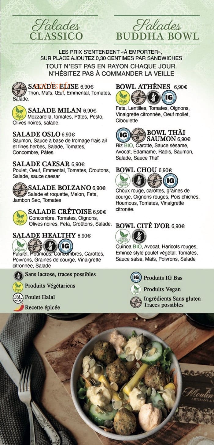Moulin d'Élise Café — carte page 6