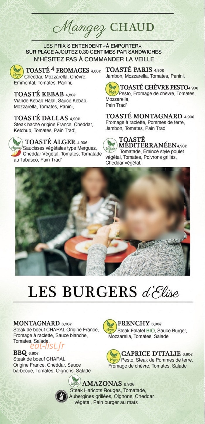 Moulin d'Élise Café — carte page 5