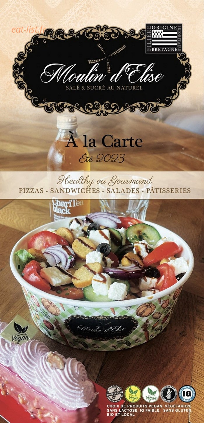 Moulin d'Élise Café — carte page 1
