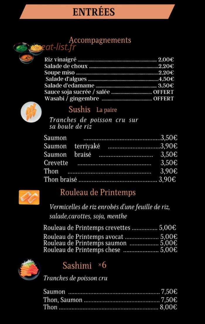 My Sushi 29 — carte page 2