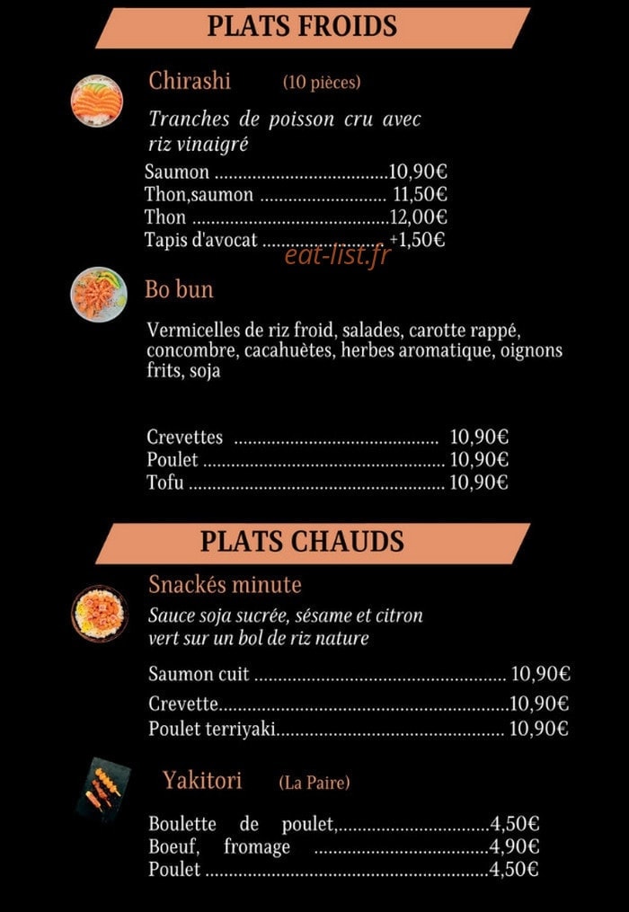 My Sushi 29 — carte page 3