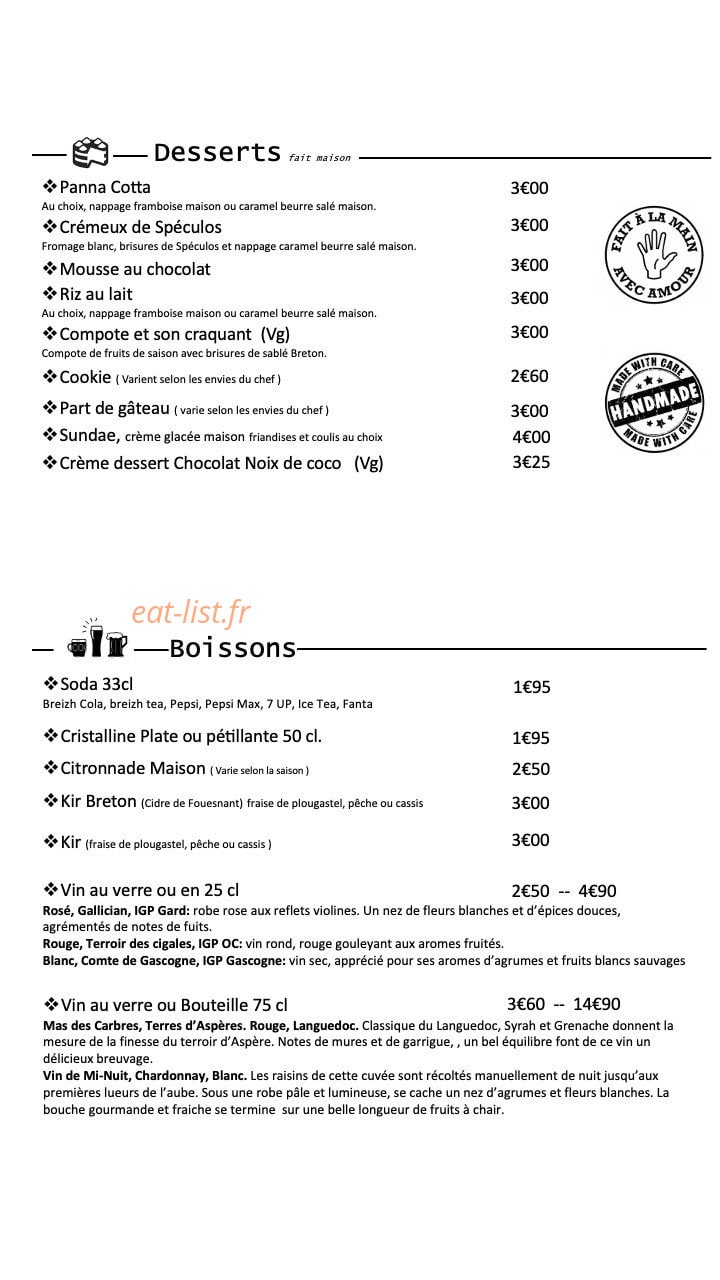 O'Local — carte page 3