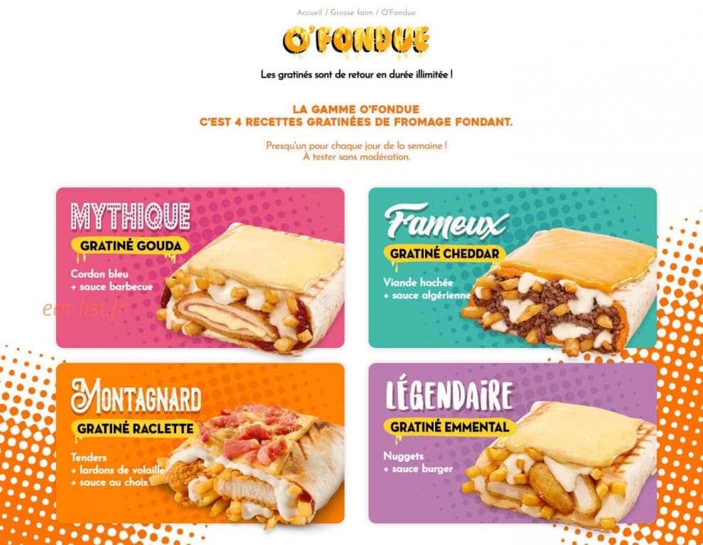 O'Tacos — carte page 2