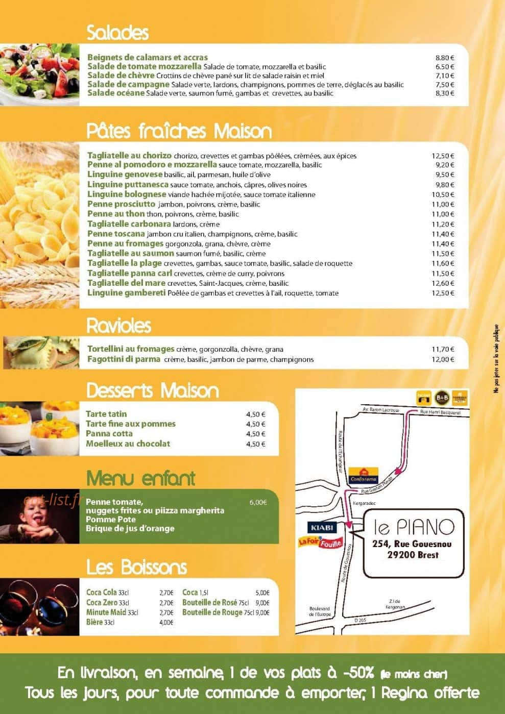 Restaurant Le Piano — carte page 10