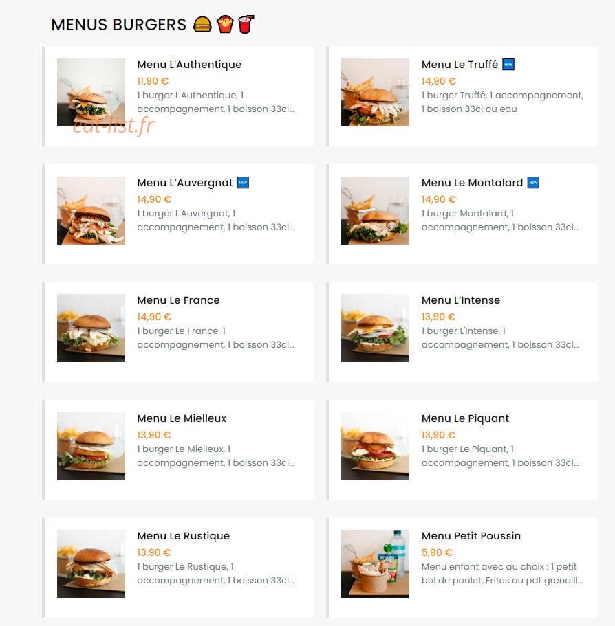 Roast It — carte page 2