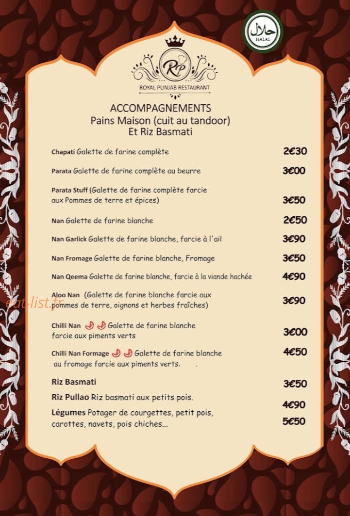 Royal Punjab — carte page 5