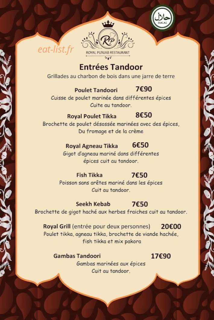 Royal Punjab — carte page 2