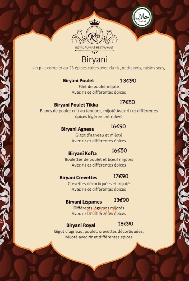Royal Punjab — carte page 9