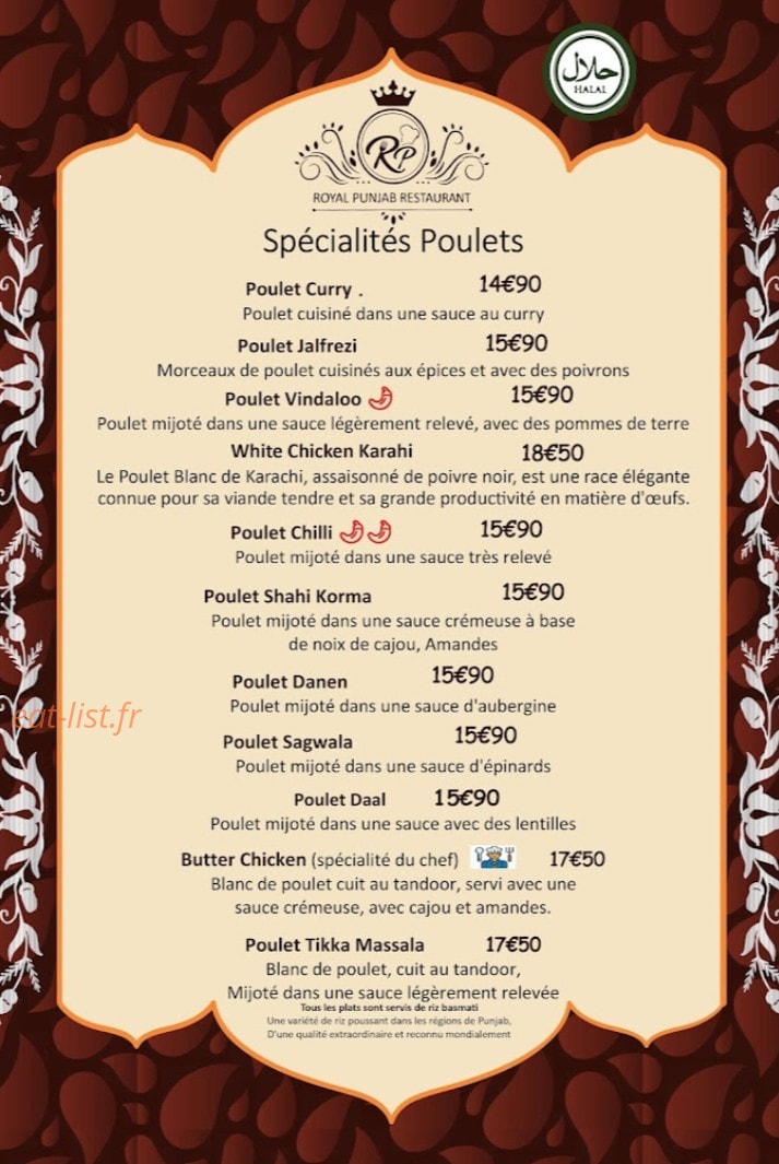 Royal Punjab — carte page 4