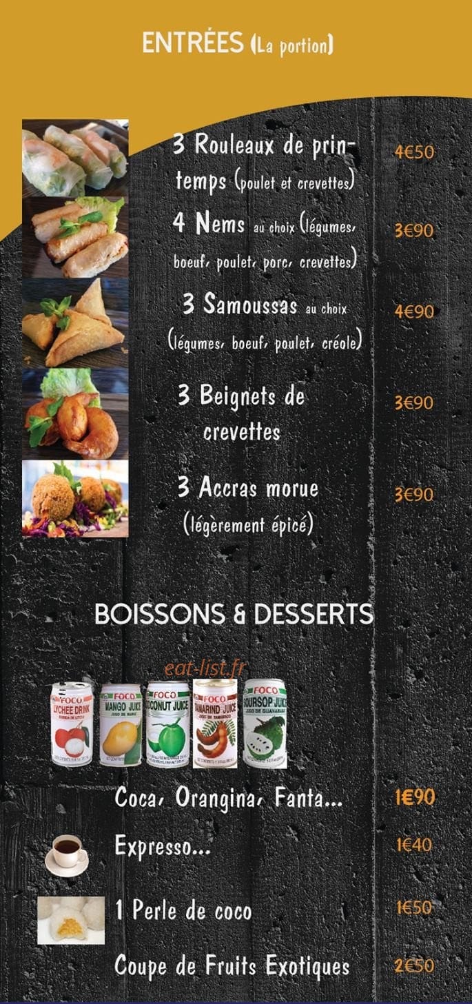 Saphir Thai Express — carte page 4