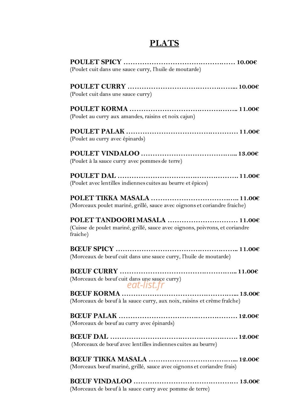 Spicy Brest — carte page 4