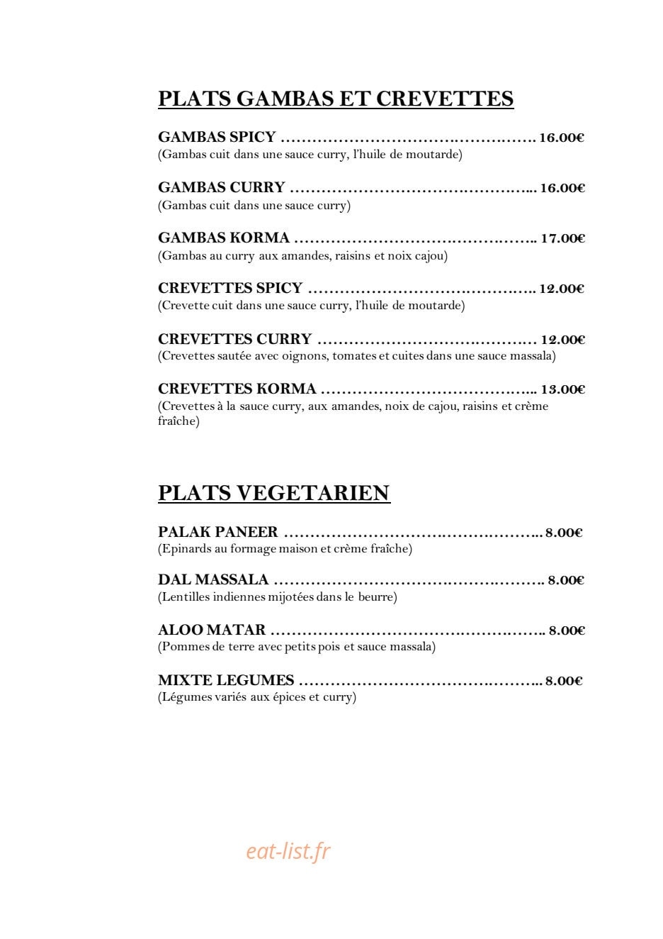 Spicy Brest — carte page 5