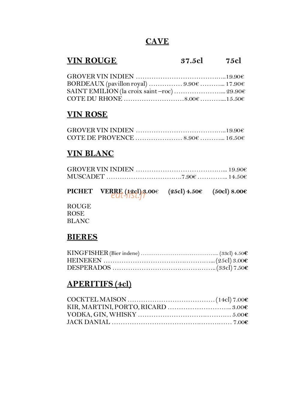 Spicy Brest — carte page 10