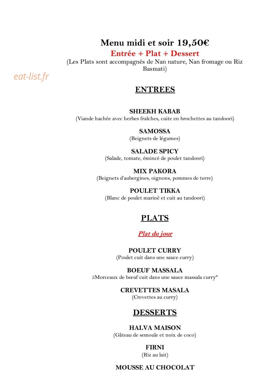 Spicy Brest — carte page 8