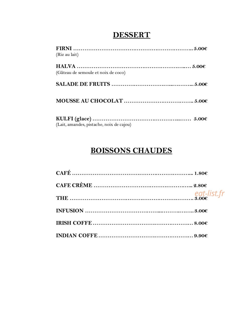 Spicy Brest — carte page 6