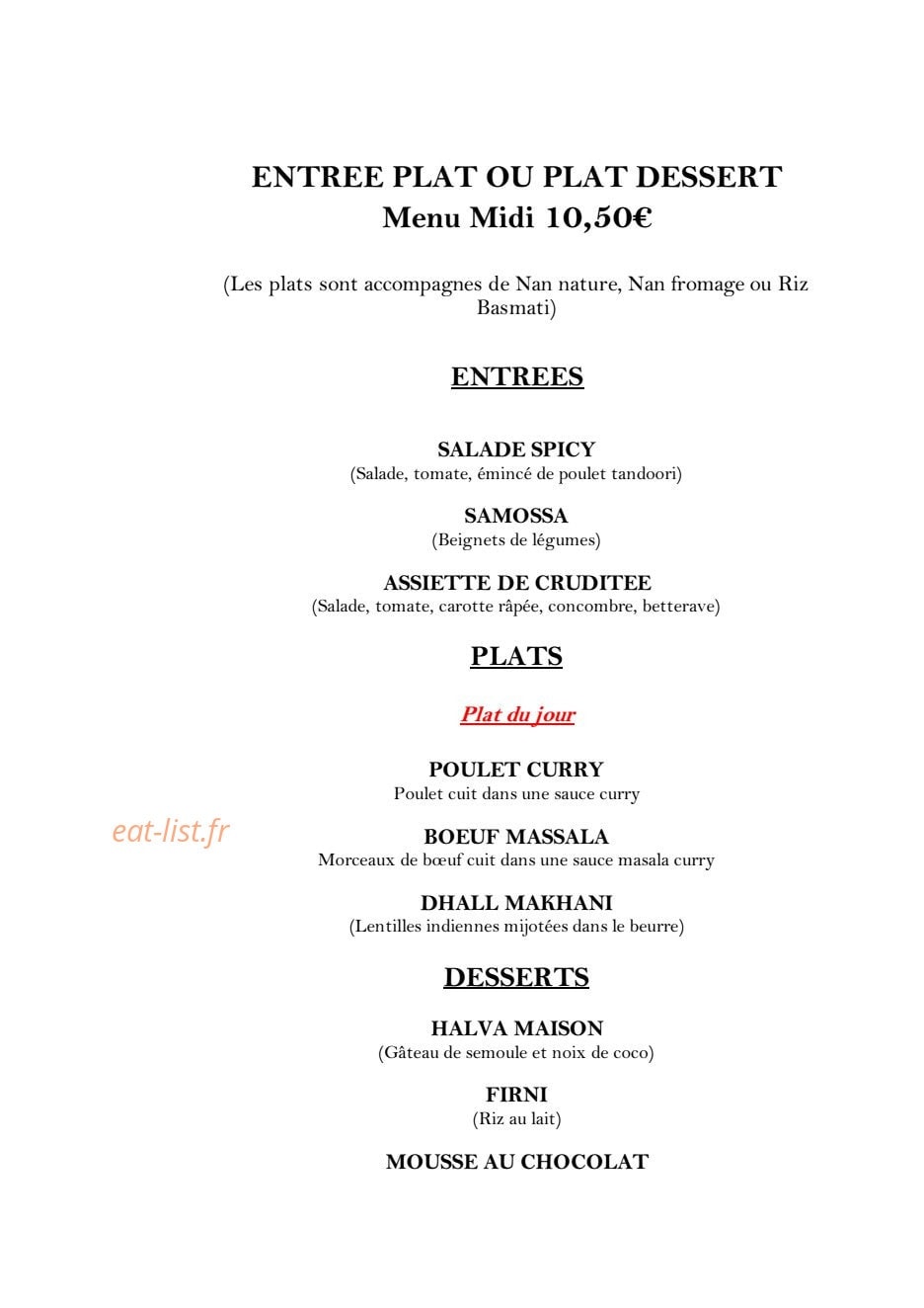 Spicy Brest — carte page 7