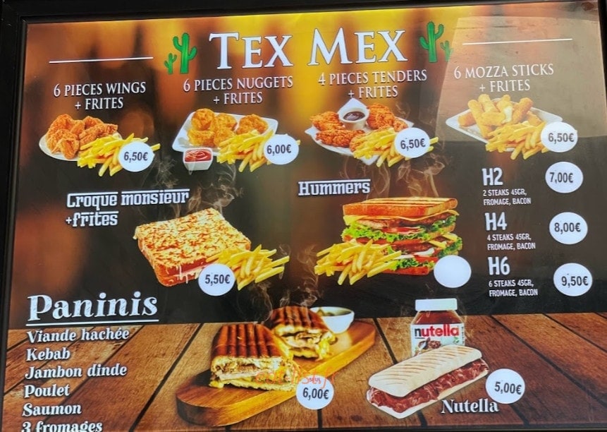 Street food — carte page 4