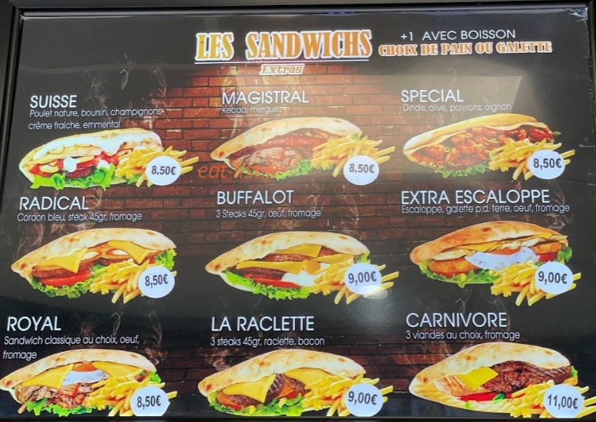Street food — carte page 3