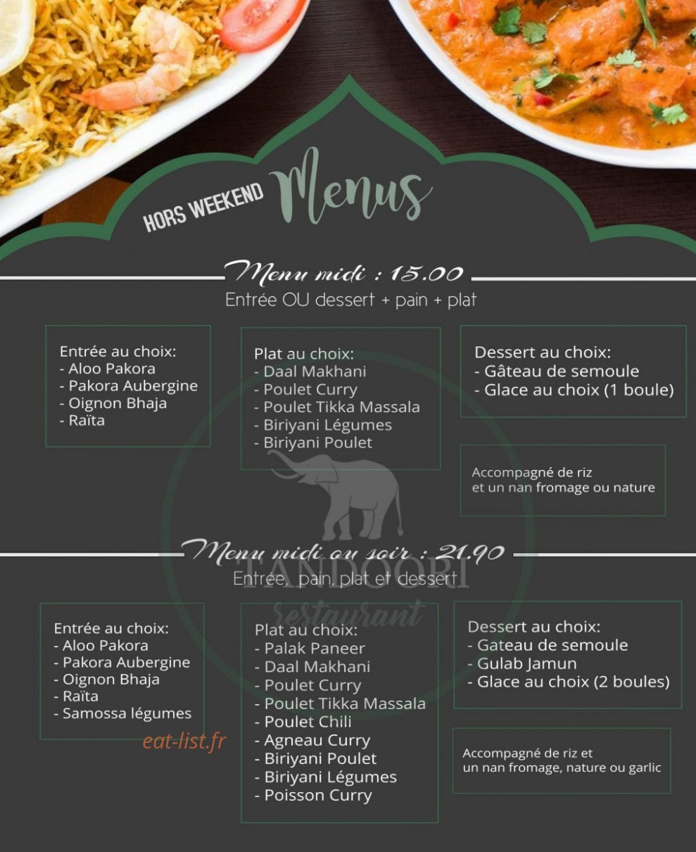 Tandoori — carte page 5