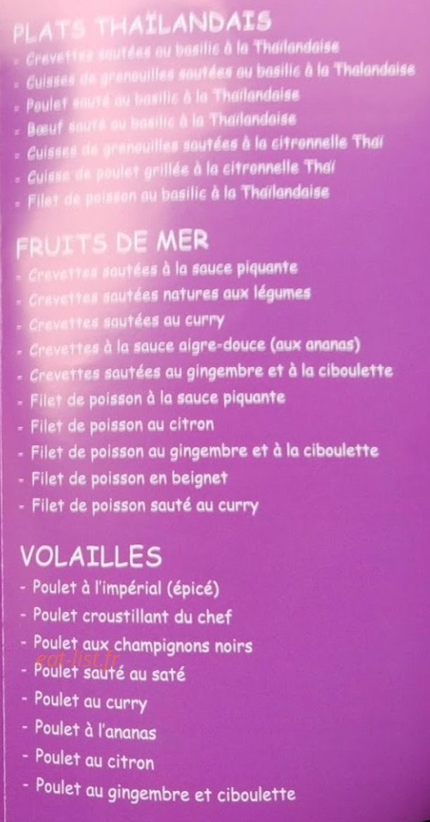Traiteur Lin 168 — carte page 2