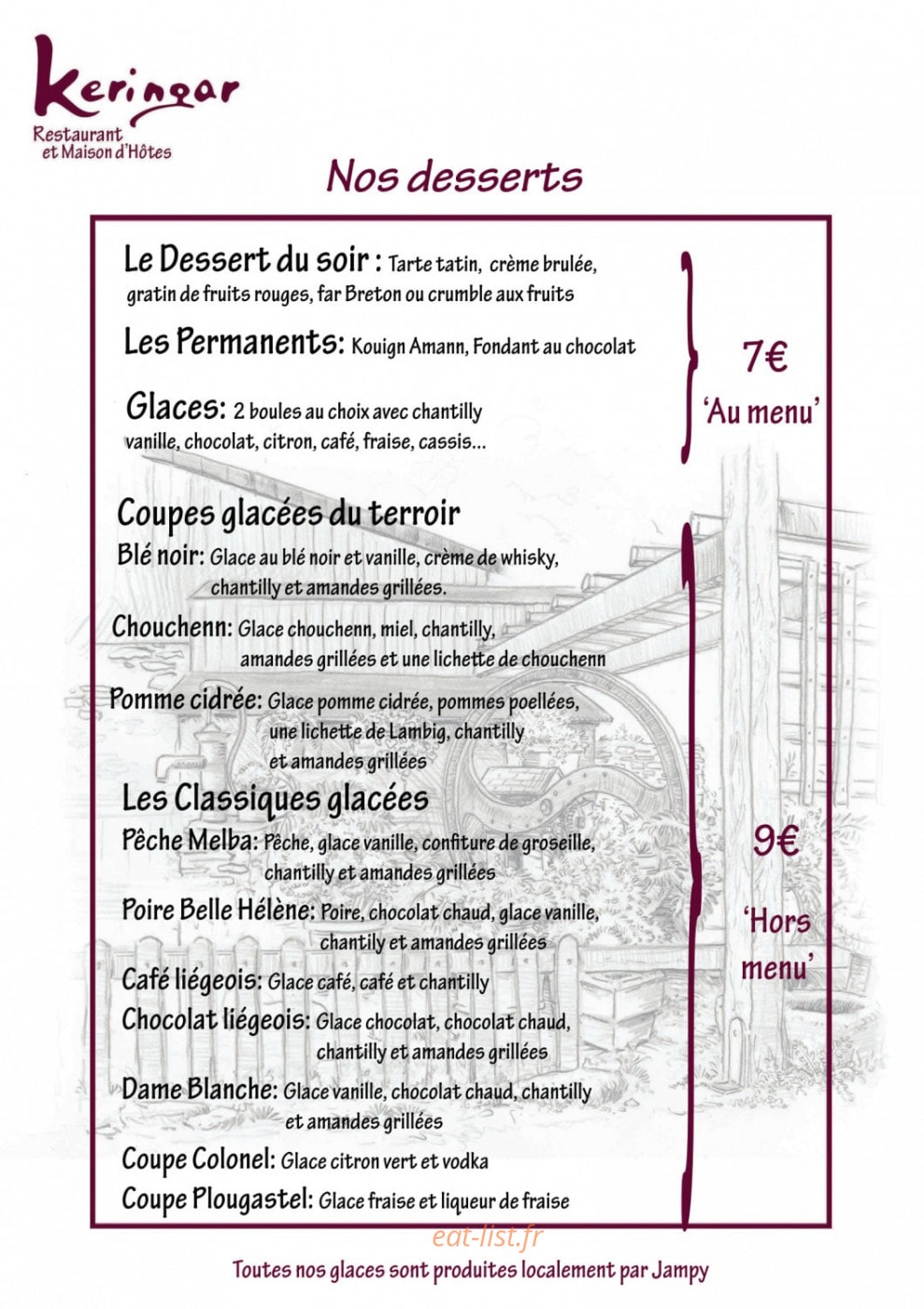Auberge De Keringar — carte page 4