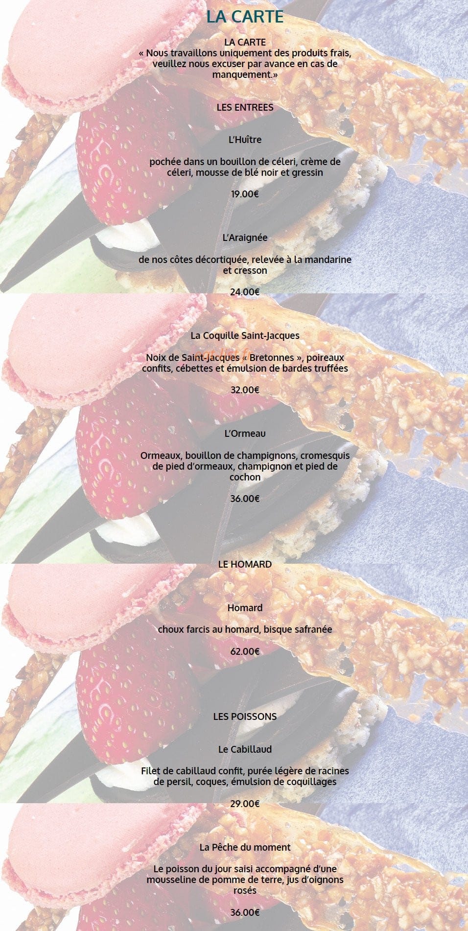 Bistrot 1954 — carte page 6
