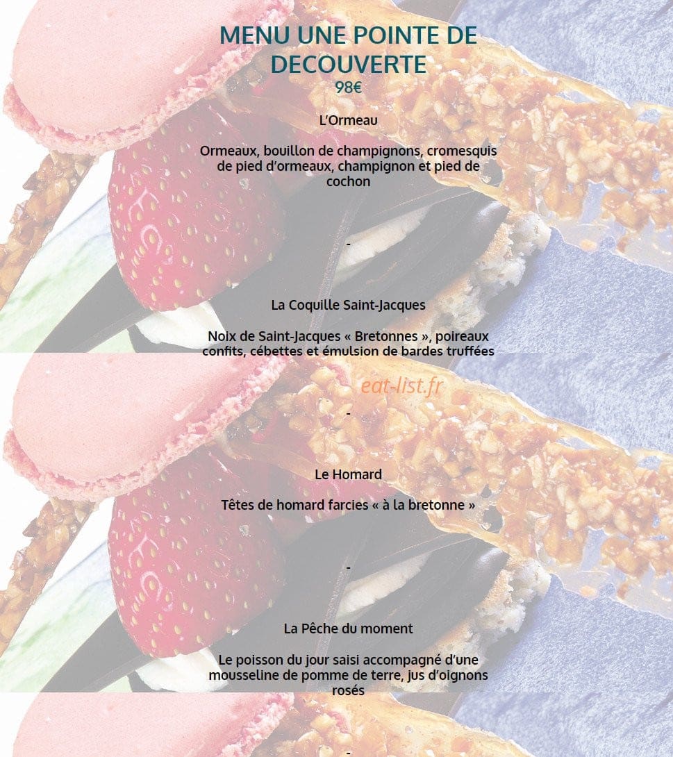 Bistrot 1954 — carte page 3
