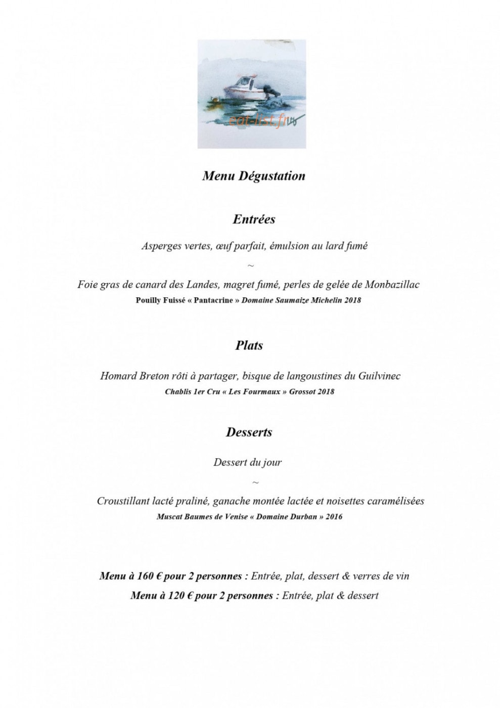 Grand Hôtel des Bains — carte page 1