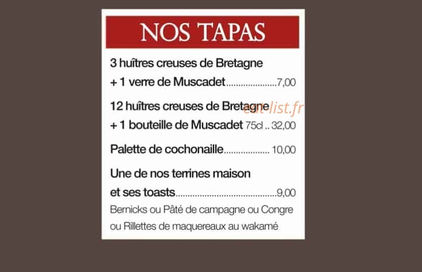 Le fromveur à Ouessant - menu et photos