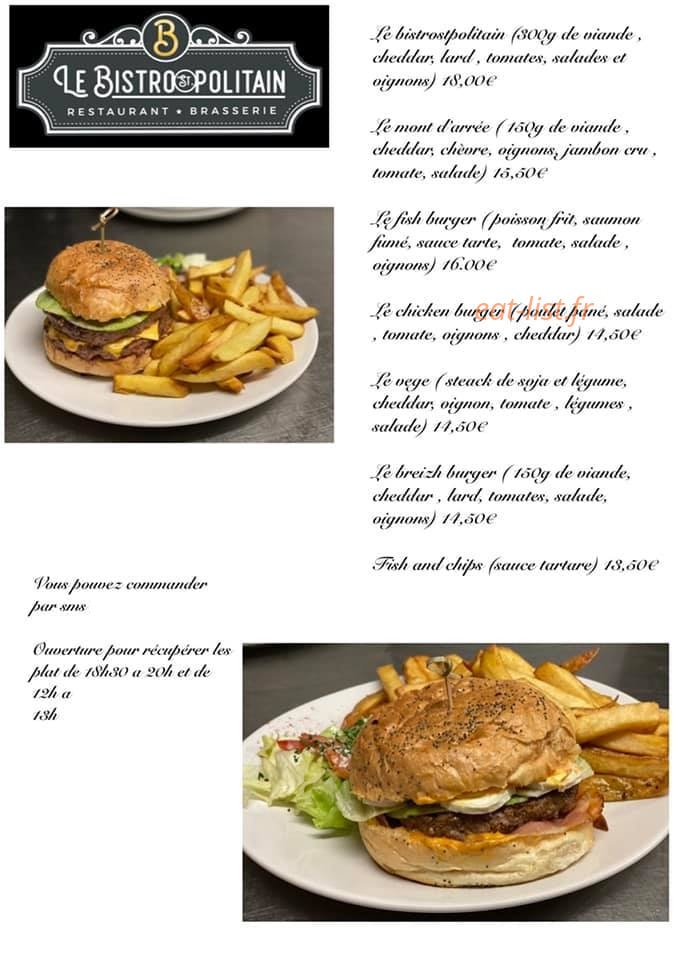 Bistro Saint Politain — carte page 1