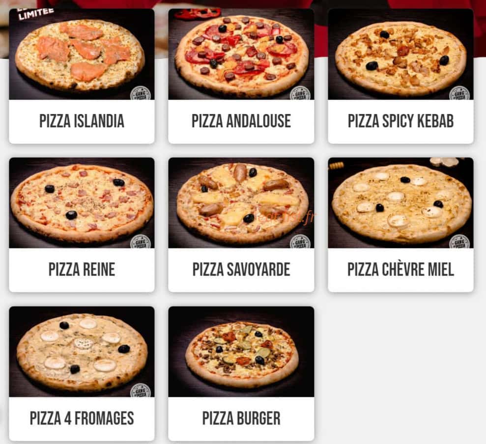 Gang Of Pizza — carte page 1