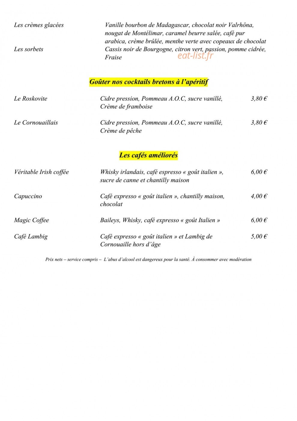 La Galettière — carte page 4