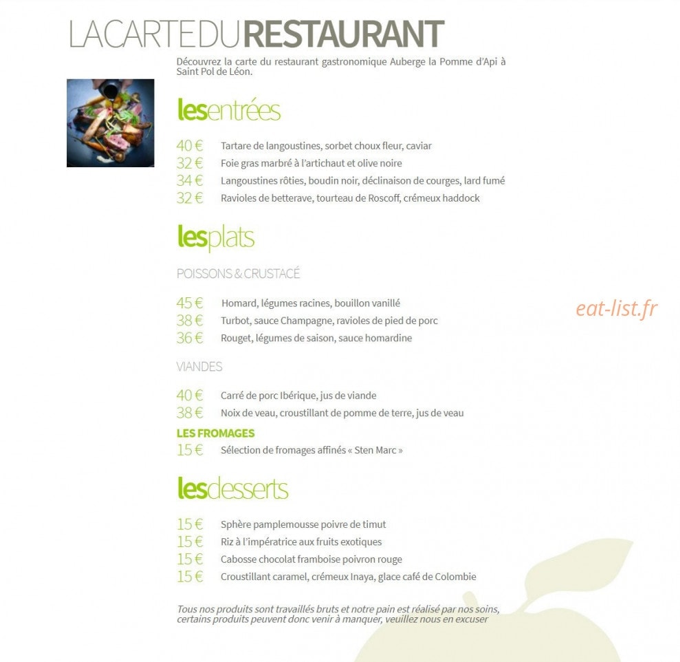 La Pomme d'Api — carte page 2