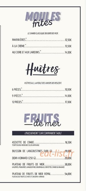 Bar du Port — carte page 3