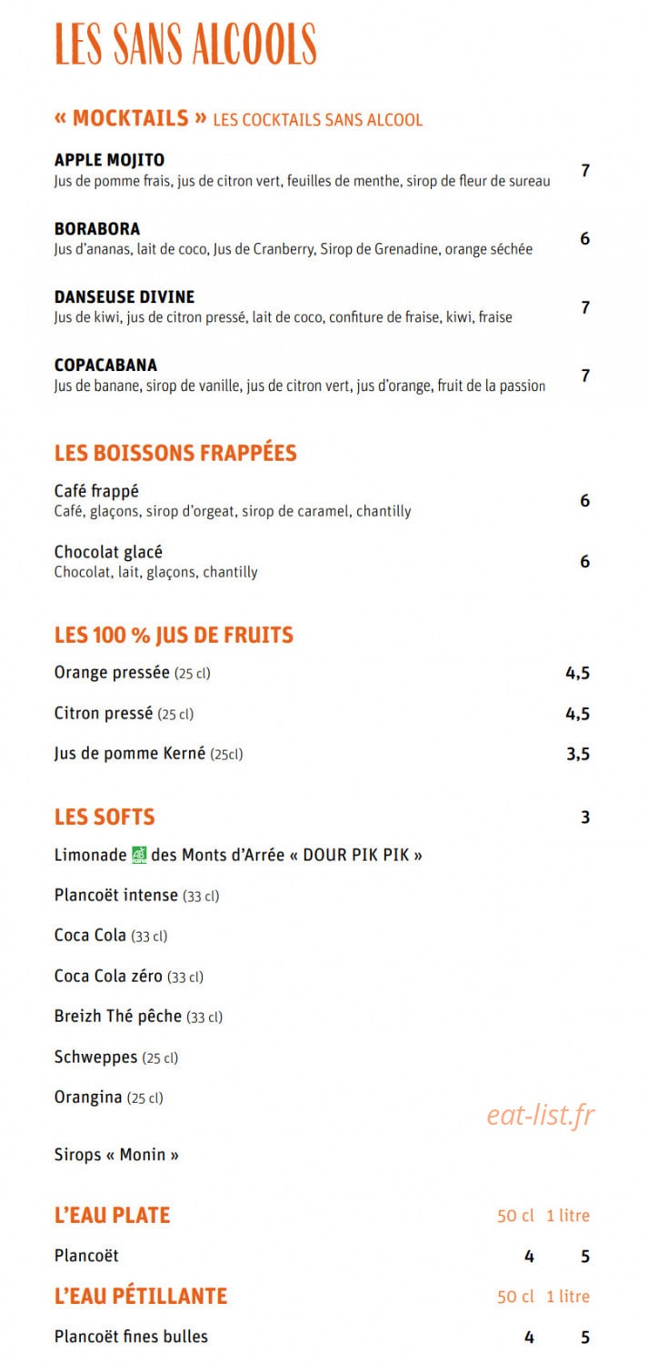 Bar du Port — carte page 6