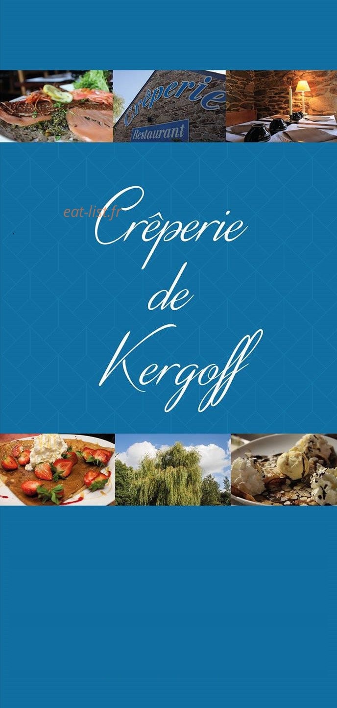 Crêperie De Kergoff — carte page 1
