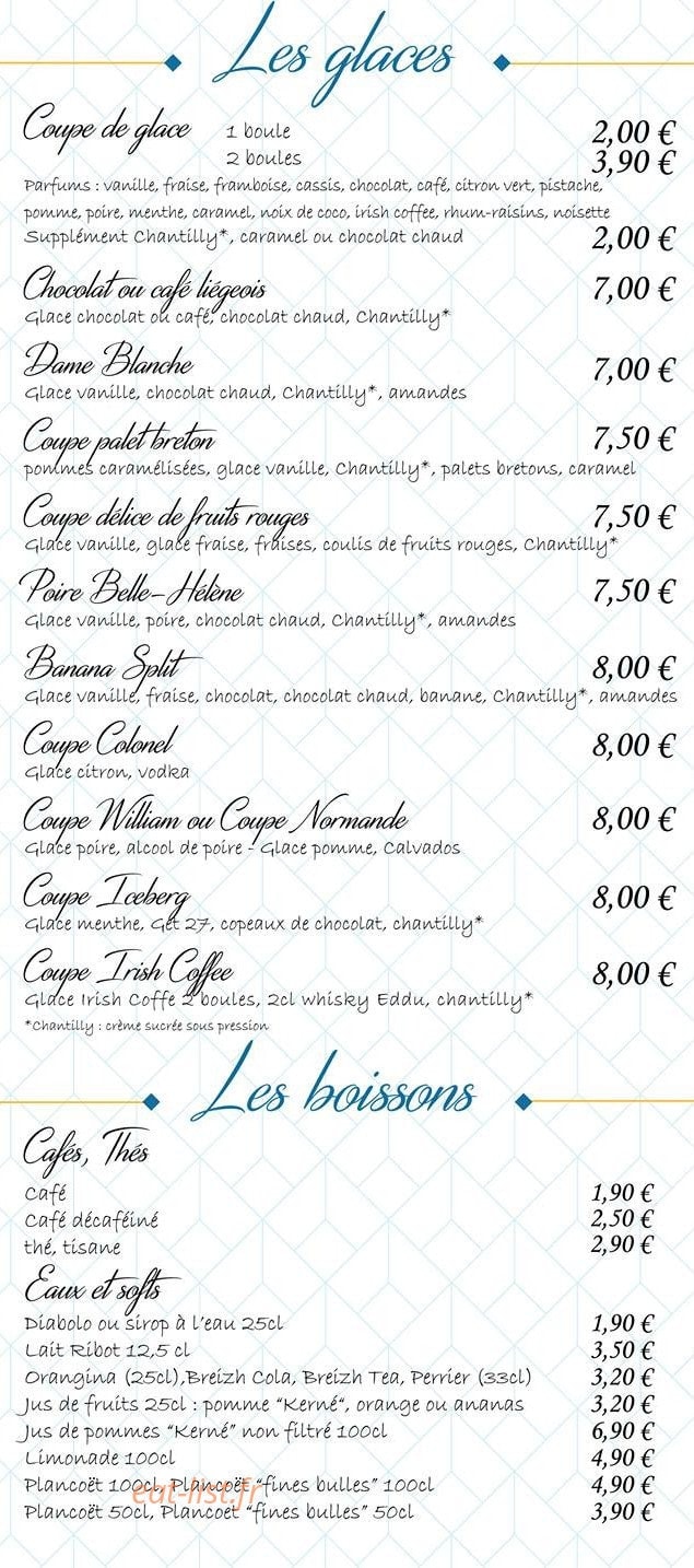 Crêperie De Kergoff — carte page 6