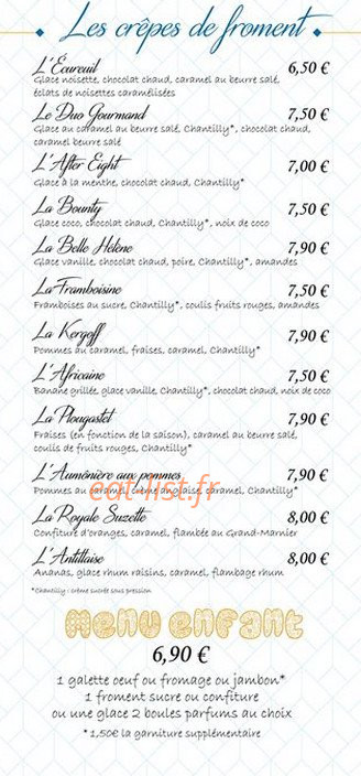 Crêperie De Kergoff — carte page 4