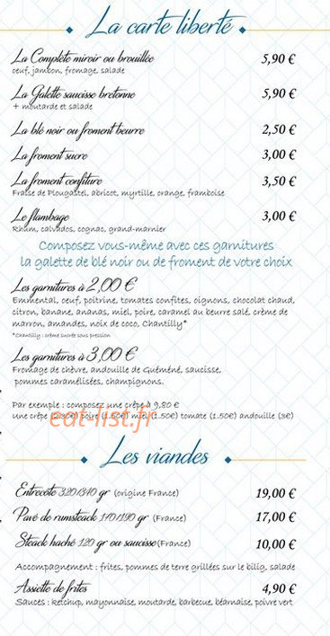 Crêperie De Kergoff — carte page 2