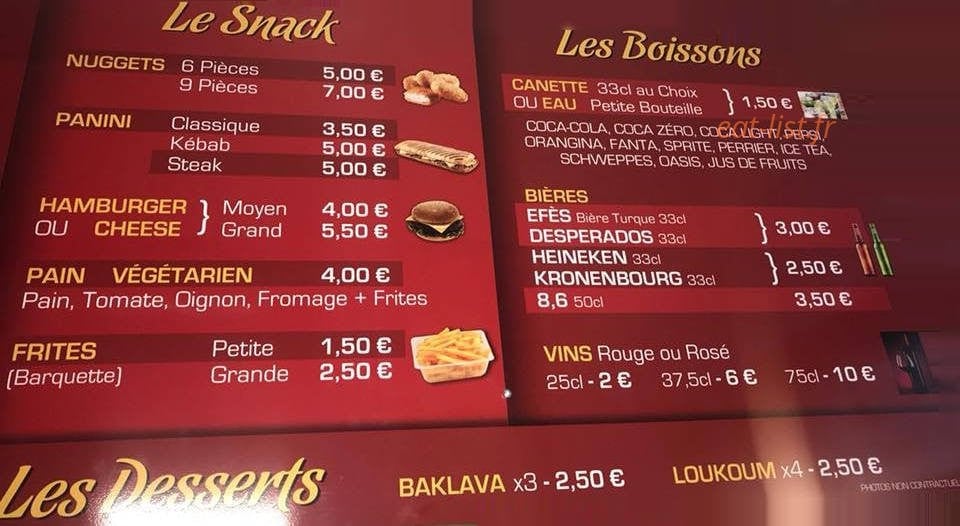 Royal kébab — carte page 4