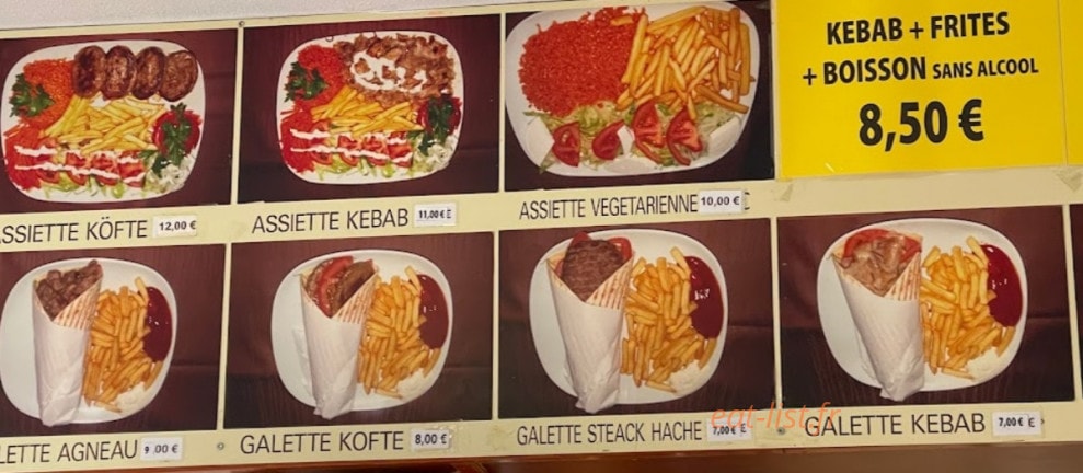 Antalya Kebab — carte page 3
